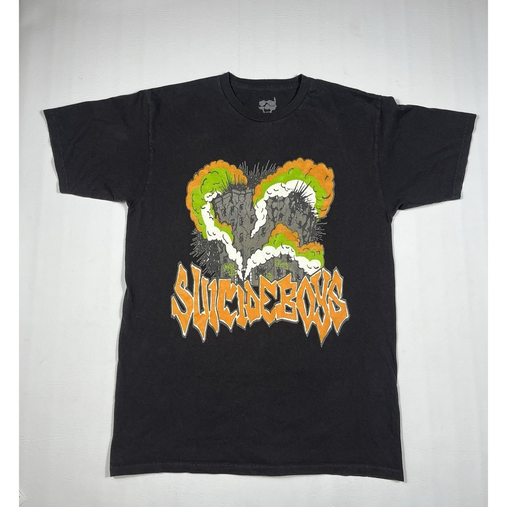G59 Suicideboys T Shirt Mens Large Black Graffiti Building Explosion Tee